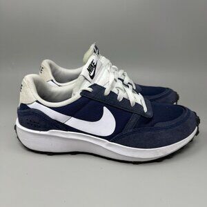Nike Shoes Mens 8.5 Waffle Nav Casual Sneakers Blue Lace Up Athletic FJ4195-400
